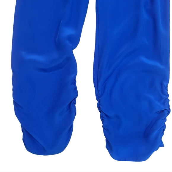 PARKER Royal Silk Spaghetti Cami Strap Wrap & Snap Jogger Leg Jumpsuit "Liv" L - Picture 5 of 16